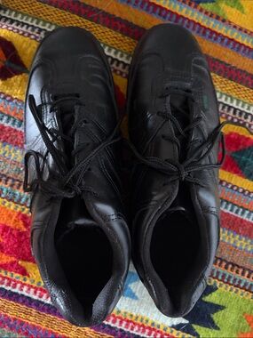 Women's Black Athletic Lace-Up Sneakers postal approved.